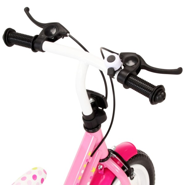 Bicicleta para niños 12 pulgadas blanco y rosa