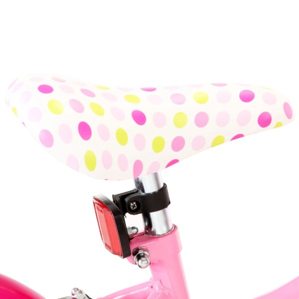 Bicicleta para niños 12 pulgadas blanco y rosa