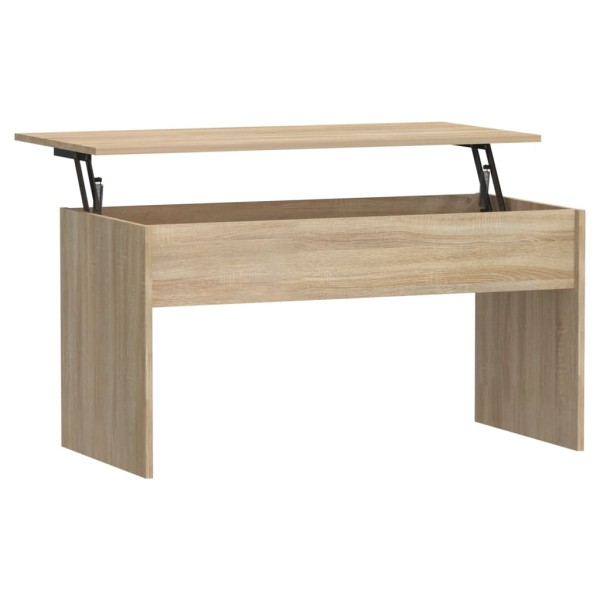 Mesa de centro madera contrachapada roble 102x50,5x52,5 cm