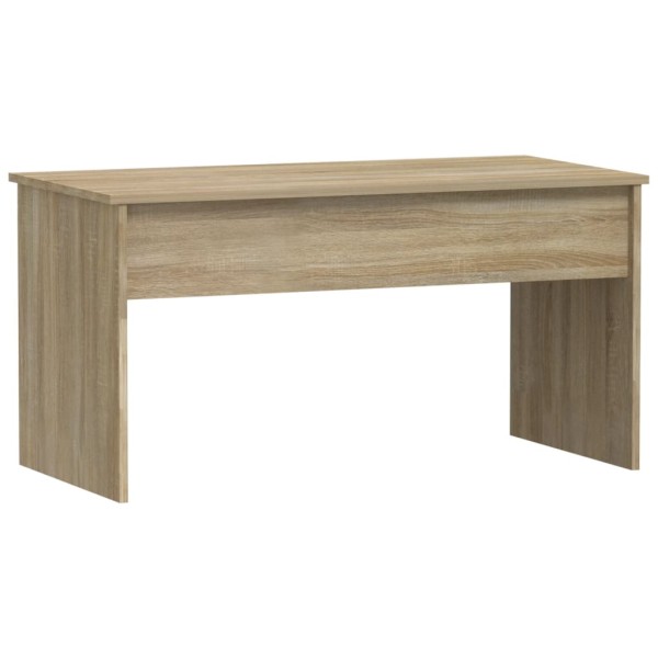 Mesa de centro madera contrachapada roble 102x50,5x52,5 cm