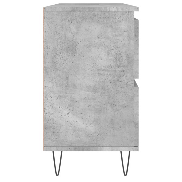 Mueble de baño madera de ingeniería gris hormigón 80x33x60 cm