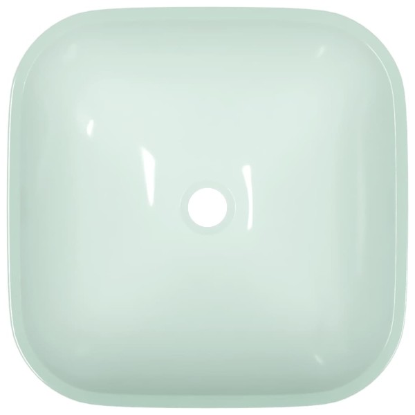 Lavabo de vidrio blanco 42x42x14 cm