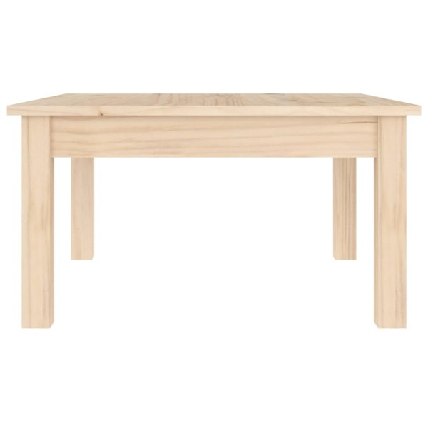 Mesa de centro de madera maciza de pino 55x55x30 cm