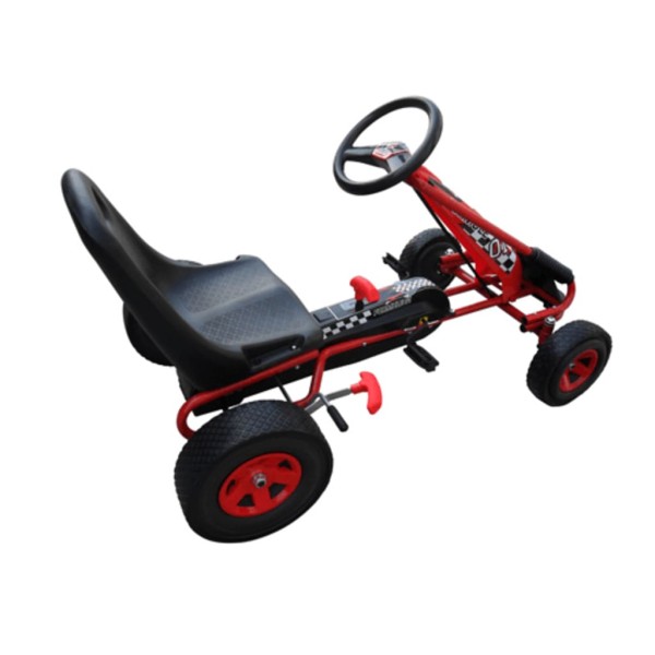 Kart para niños con pedales rojo