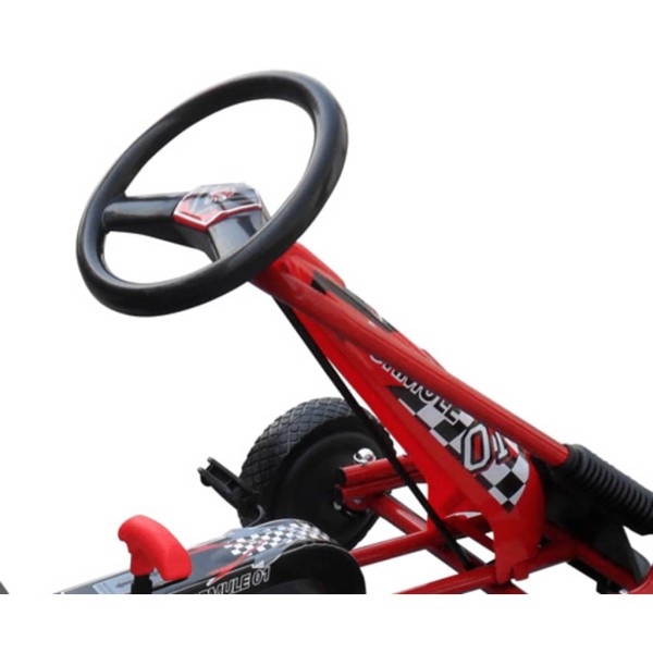 Kart para niños con pedales rojo