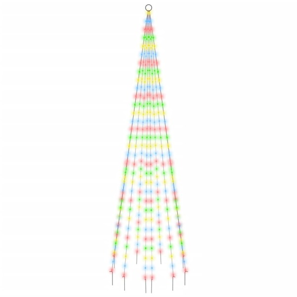 Árbol de Navidad en asta de bandera 310 LED de colores 300 cm