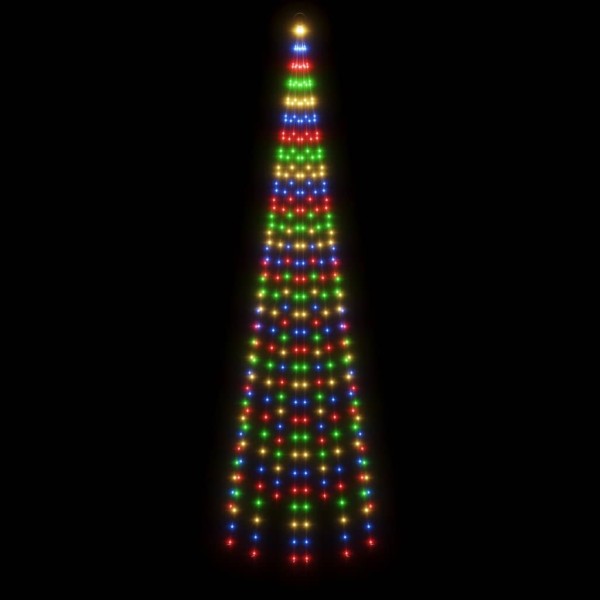 Árbol de Navidad en asta de bandera 310 LED de colores 300 cm