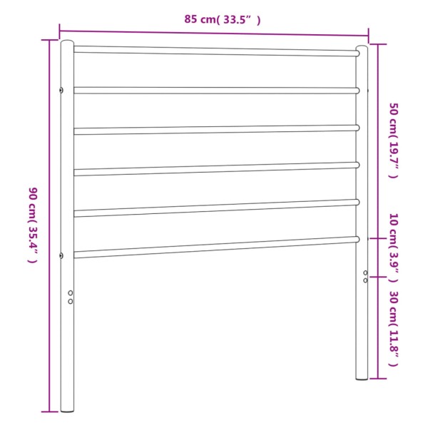 Cabecero de metal blanco 80 cm