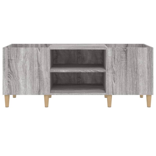 Mueble para discos madera contrachapada gris sonoma 121x38x48cm