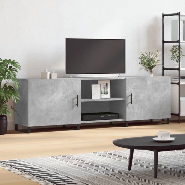 Mueble de TV madera de ingeniería gris hormigón 150x30x50 cm