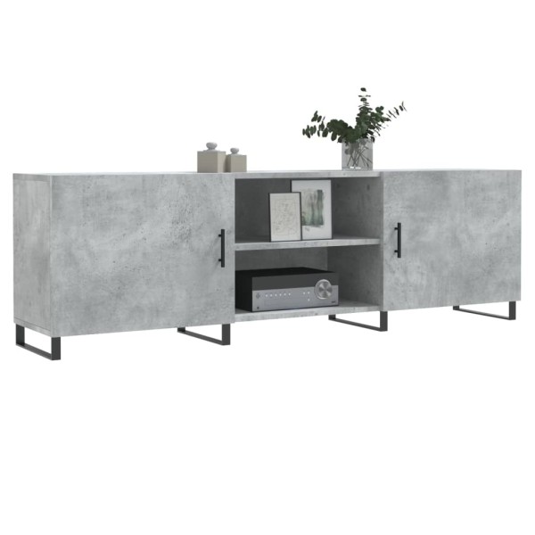 Mueble de TV madera de ingeniería gris hormigón 150x30x50 cm