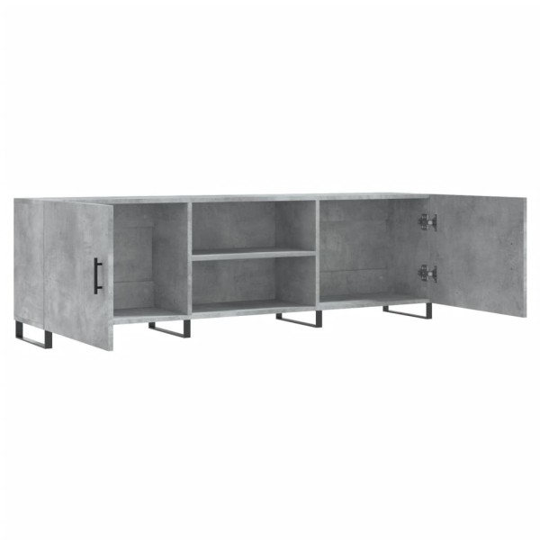 Mueble de TV madera de ingeniería gris hormigón 150x30x50 cm