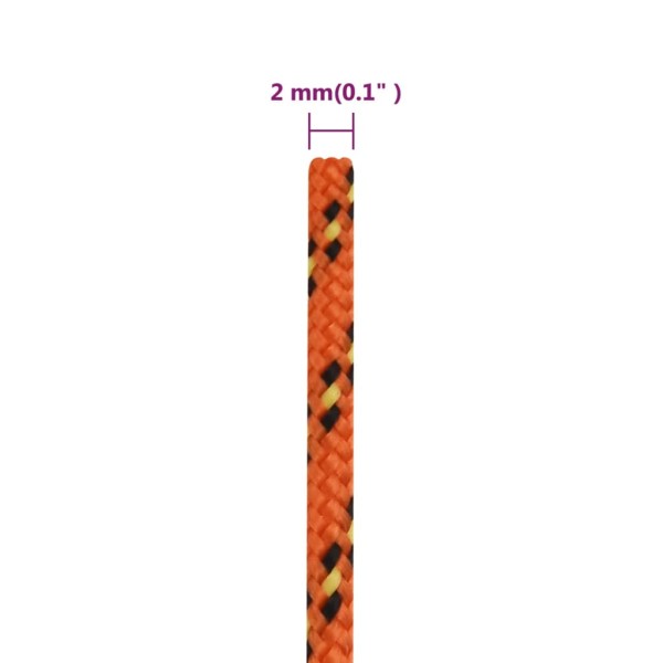 Cuerda de barco polipropileno naranja 2 mm 50 m