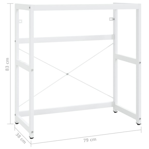 Estructura de lavabo de hierro blanco 79x38x83 cm