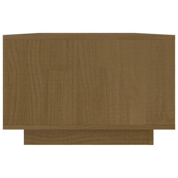 Mesa de centro de madera maciza pino marrón miel 110x50x33,5 cm