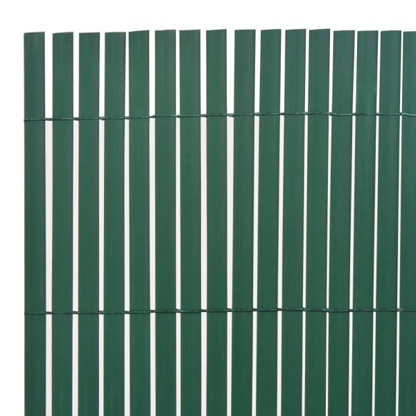 Valla de jardín doble cara verde 110x400 cm