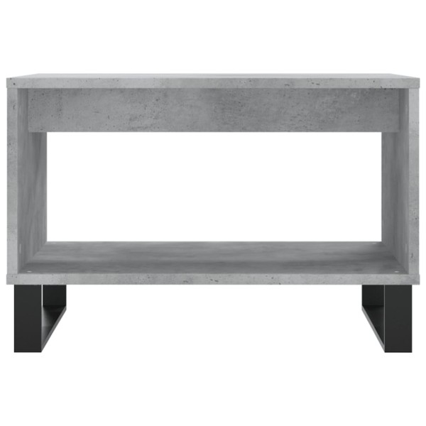 Mesa de centro madera de ingeniería gris hormigón 60x50x40 cm