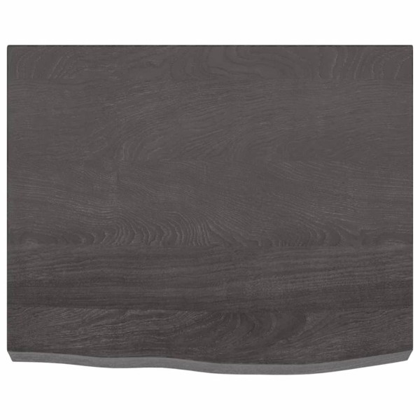 Estante pared madera roble tratada marrón oscuro 60x50x(2-6) cm