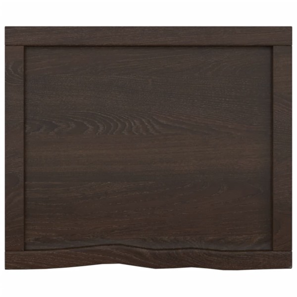 Estante pared madera roble tratada marrón oscuro 60x50x(2-6) cm