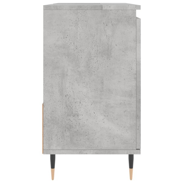 Armario de baño madera contrachapada gris hormigón 65x33x60 cm