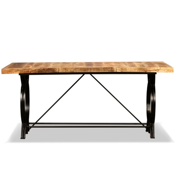 Mesa de salón comedor de madera maciza de mango rugosa 180 cm