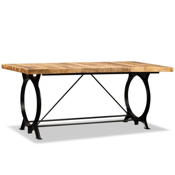 Mesa de salón comedor de madera maciza de mango rugosa 180 cm