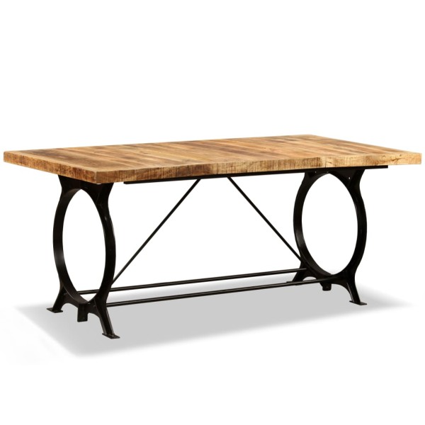 Mesa de salón comedor de madera maciza de mango rugosa 180 cm