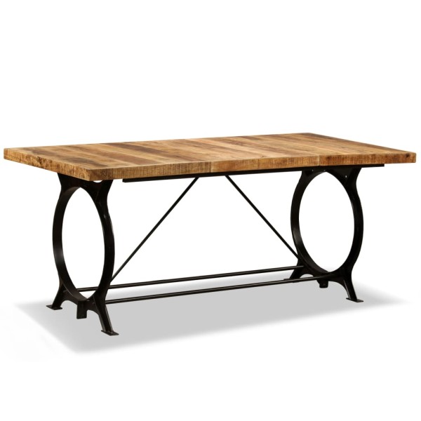 Mesa de salón comedor de madera maciza de mango rugosa 180 cm