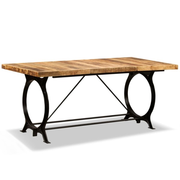 Mesa de salón comedor de madera maciza de mango rugosa 180 cm