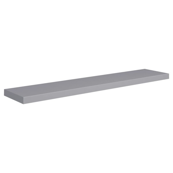 Estante flotante de pared MDF gris 120x23,5x3,8 cm