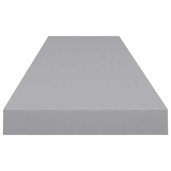 Estante flotante de pared MDF gris 120x23,5x3,8 cm