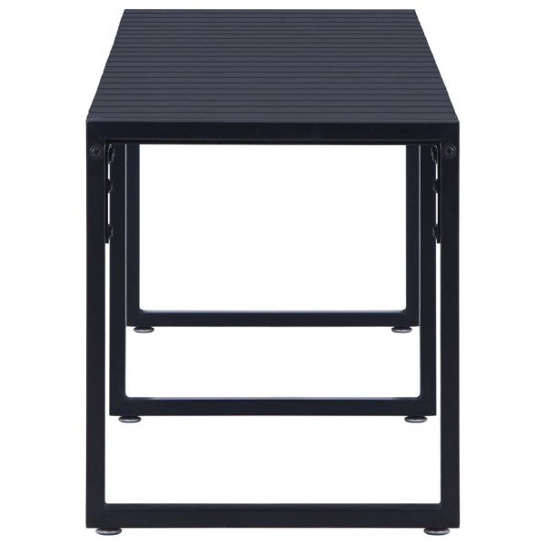 Banco de jardín 180 cm tablero PS negro