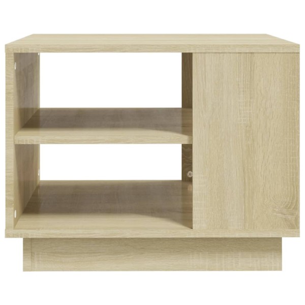 Mesa de centro madera de ingeniería roble Sonoma 55x55x43 cm