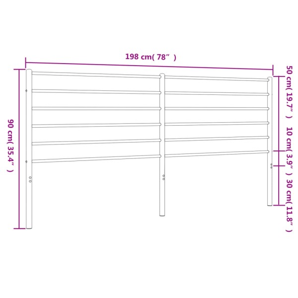 Cabecero de metal blanco 193 cm