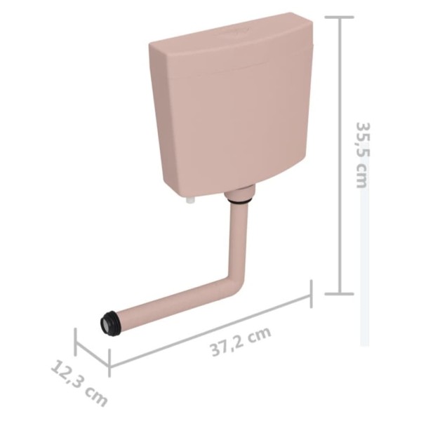 Cisterna de inodoro con entrada de agua inferior salmón 3/6 L