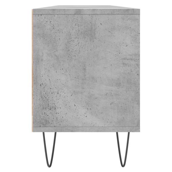 Mueble de TV madera contrachapada gris hormigón 150x30x44,5 cm