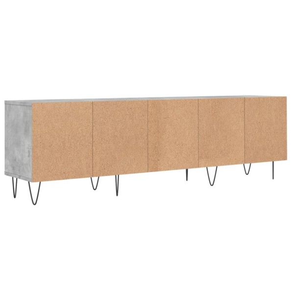 Mueble de TV madera contrachapada gris hormigón 150x30x44,5 cm