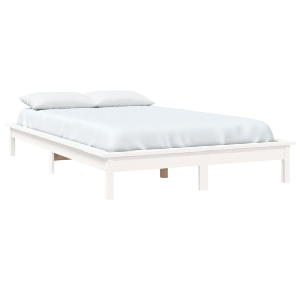 Estructura de cama madera maciza de pino blanco 120x190 cm