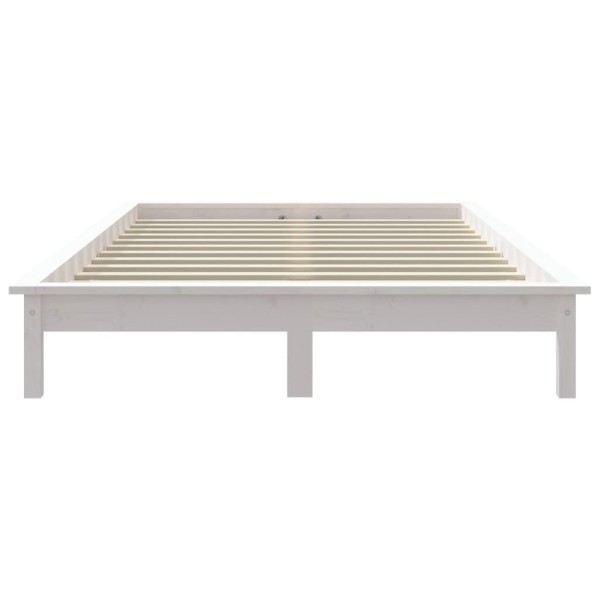 Estructura de cama madera maciza de pino blanco 120x190 cm