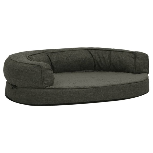 Colchón para cama de perro ergonómico gris oscuro 90x64 cm