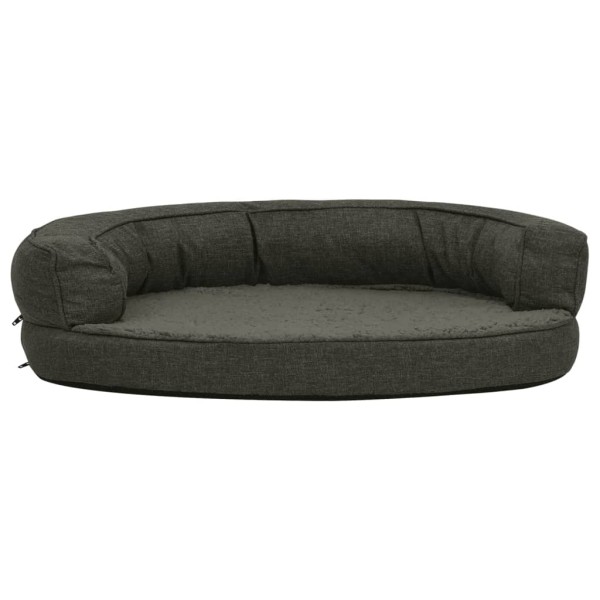 Colchón para cama de perro ergonómico gris oscuro 90x64 cm