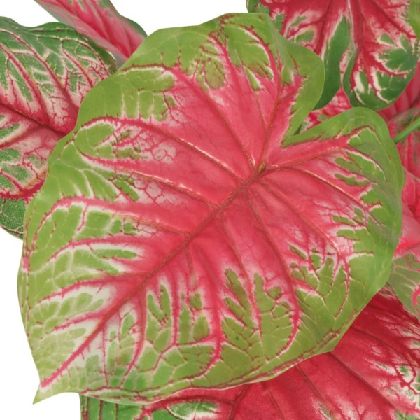 Planta caladium artificial con macetero 85 cm verde