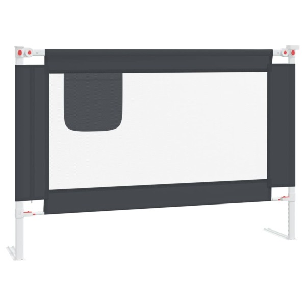 Barandilla de seguridad cama de niño gris oscuro tela 100x25 cm