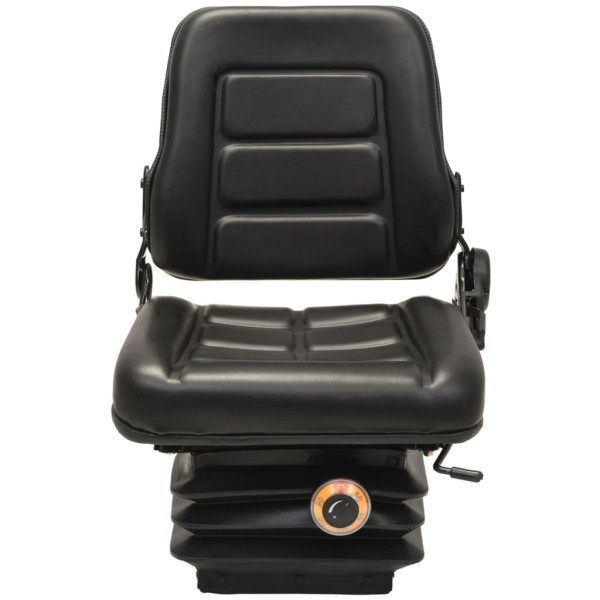 Asiento de tractor con suspensión respaldo ajustable negro