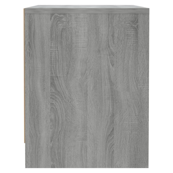 Mesita de noche madera de ingeniería gris Sonoma 45x34x44,5 cm