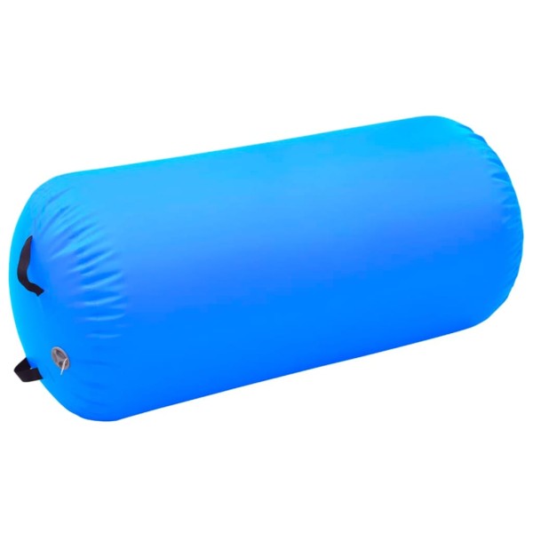 Rollo hinchable de gimnasia con bomba PVC azul 120x75 cm