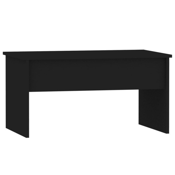 Mesa de centro madera contrachapada negra 80x50,5x41,5 cm