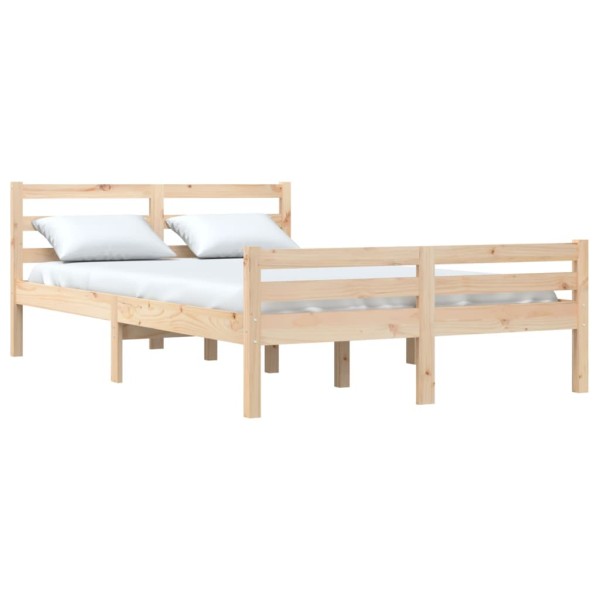 Estructura de cama madera maciza 120x200 cm