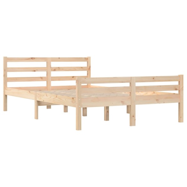 Estructura de cama madera maciza 120x200 cm