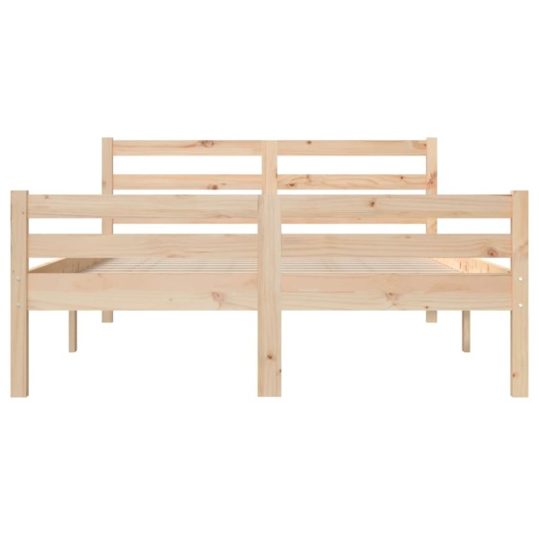 Estructura de cama madera maciza 120x200 cm